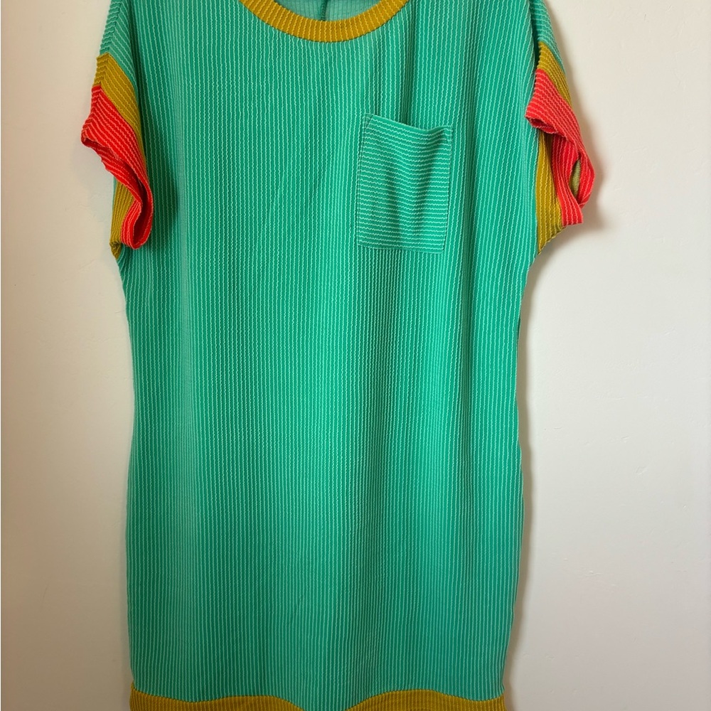 Colorful Striped Mini Dress